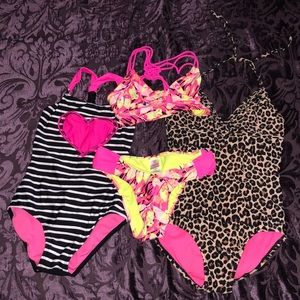 Lot of three girls bathing suits